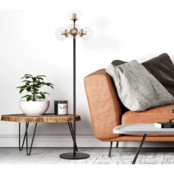 Skånska Möbelhuset Akkas Golvlampa Klar - Svart