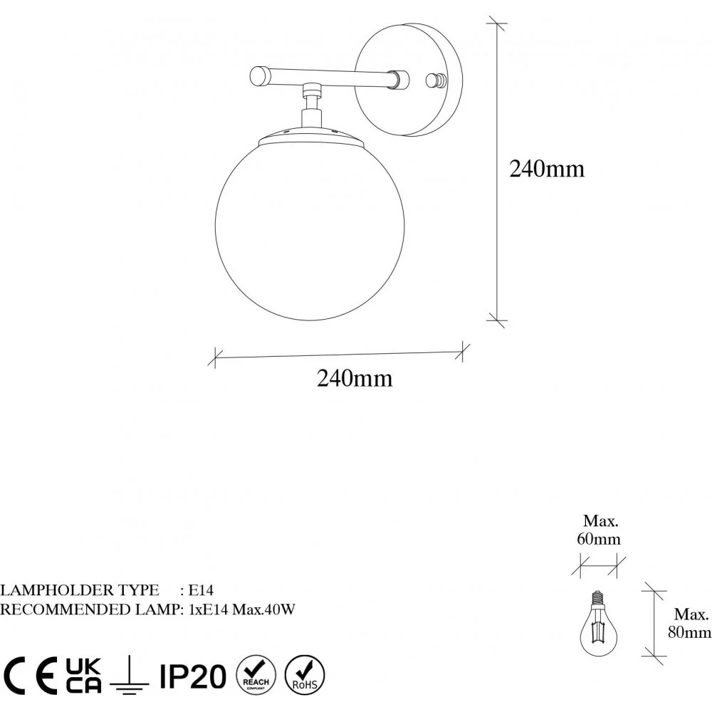 Skånska Möbelhuset Rosy Vägglampa 10720 - Guld - Bild 3