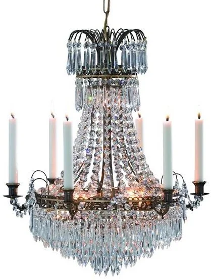 Markslöjd Läckö Kristallkrona 7 - Mässing/Kristall