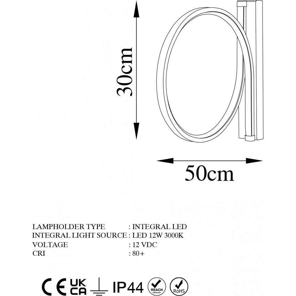 Skånska Möbelhuset Haldur Vägglampa Loop - Guld - Bild 4