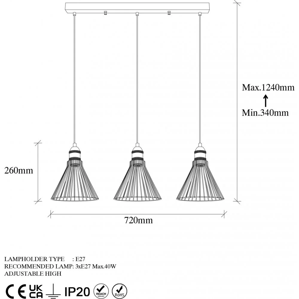 Skånska Möbelhuset Rozzi Taklampa 11300 - Svart/antik - Bild 3