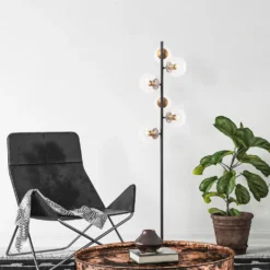 Skånska Möbelhuset Fasett Golvlampa Klar - Svart