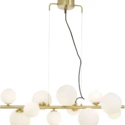 Aneta Lightning Taklampa Molekyl - Matt Mässing/opalvit