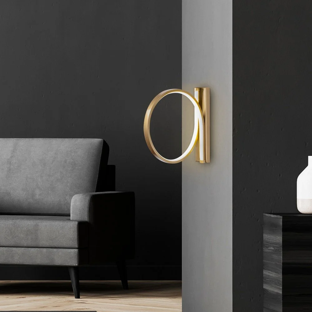 Skånska Möbelhuset Haldur Vägglampa Loop - Guld - Bild 2