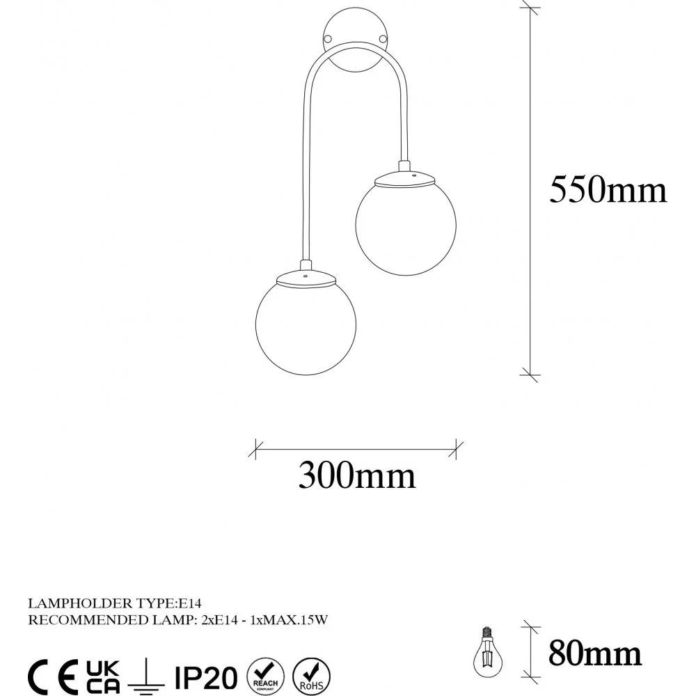 Skånska Möbelhuset Klenod Vägglampa 10580 - Guld - Bild 5