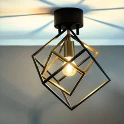 Aneta Lightning Plafond Cubes - Svart/antik