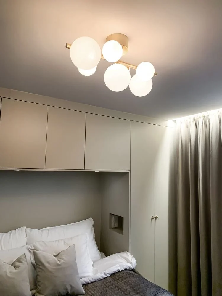 Aneta Lightning Plafond Molekyl - Matt Mässing/vit - Bild 3