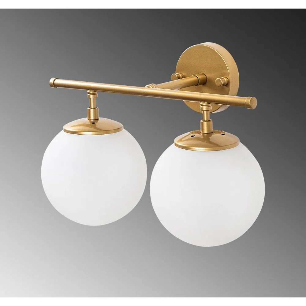 Skånska Möbelhuset Rosy Vägglampa 10735 - Guld/vit - Bild 4