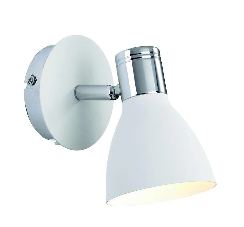 Markslöjd Huseby Vägglampa - Krom/Vit