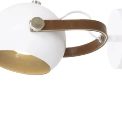 Aneta Lightning Vägglampa Bow - Vit/brun/silver