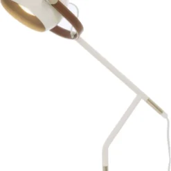 Aneta Lightning Skrivbordslampa Bow - Vit/brun/silver