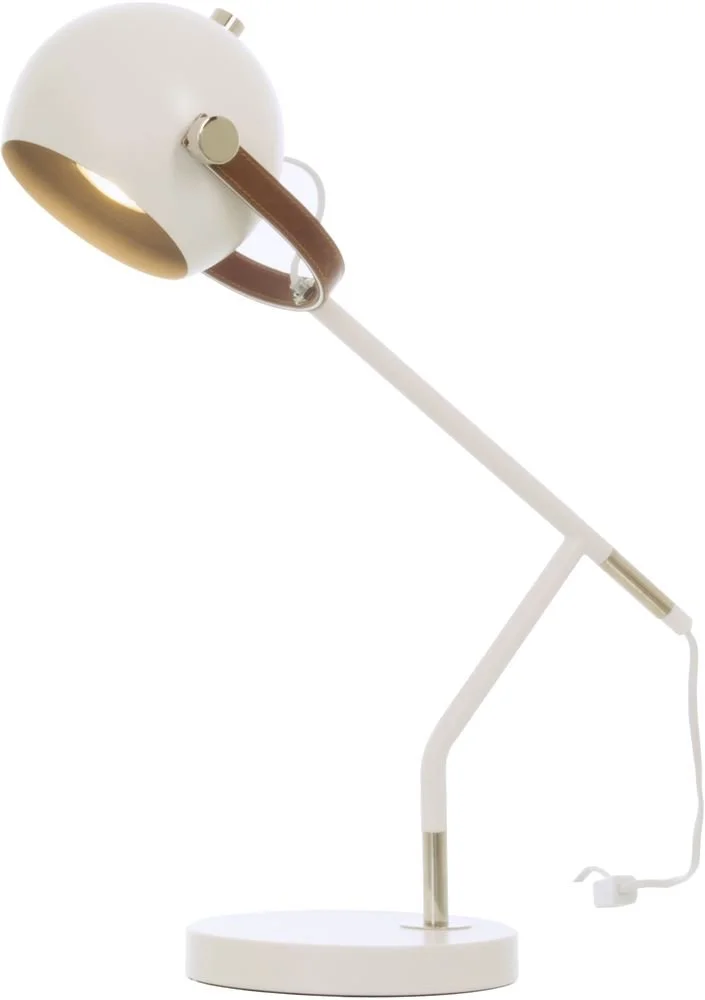 Aneta Lightning Skrivbordslampa Bow - Vit/brun/silver