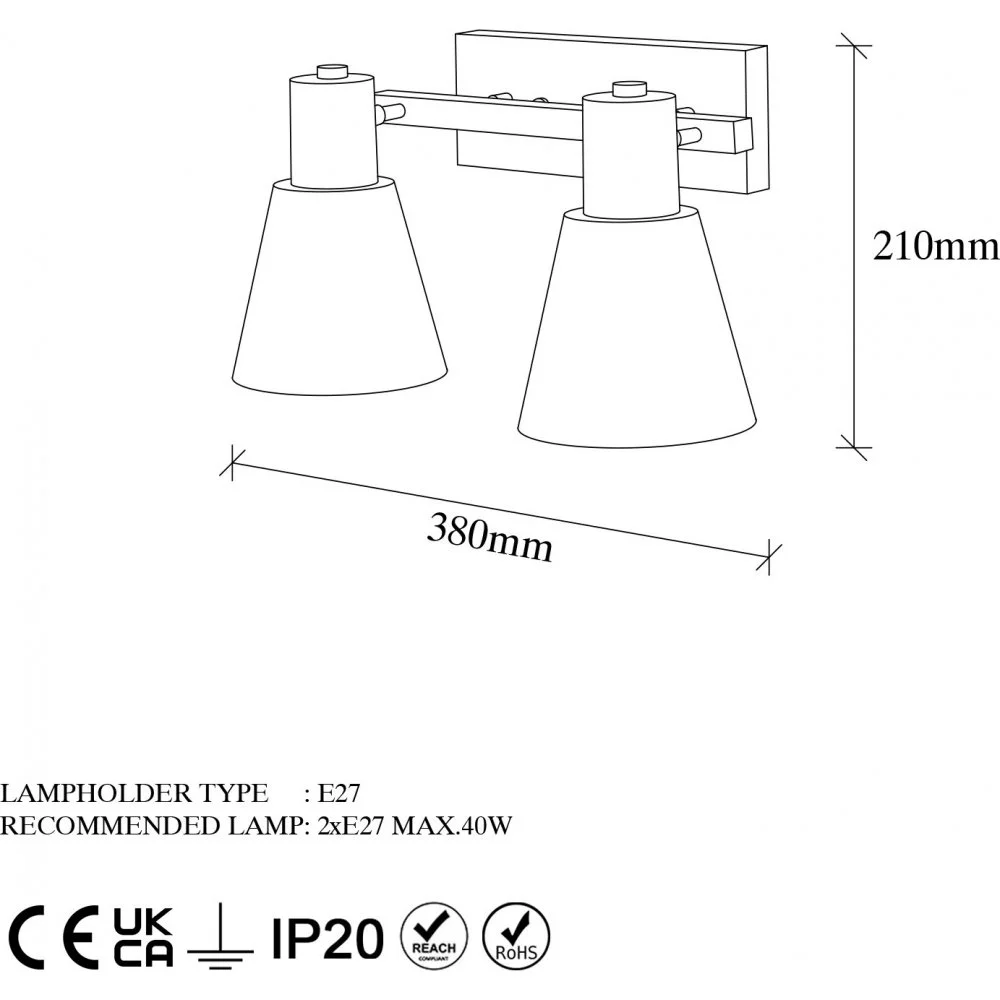 Skånska Möbelhuset Gunnel Vägglampa 13092 - Svart - Bild 4