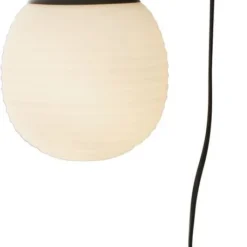 Aneta Lightning Vägglampa Rille - Svart/opalvit