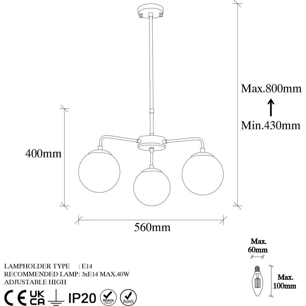 Skånska Möbelhuset Viran Taklampa 11000 - Svart - Bild 4