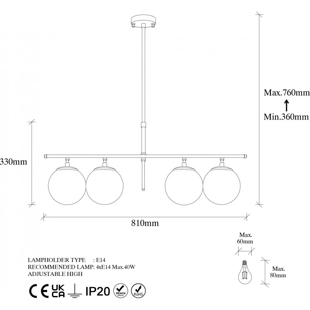 Skånska Möbelhuset Rosy Taklampa 10785 - Guld - Bild 4