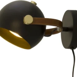 Aneta Lightning Vägglampa Bow - Svart/matt Mässing