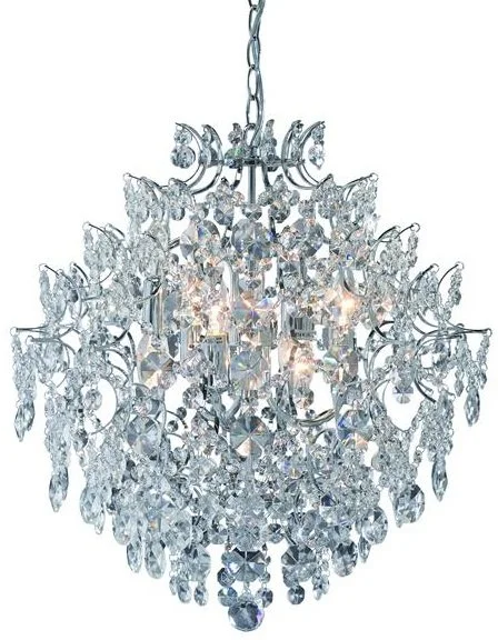 Markslöjd Rosendal Kristallkrona 6 - Krom/Kristall