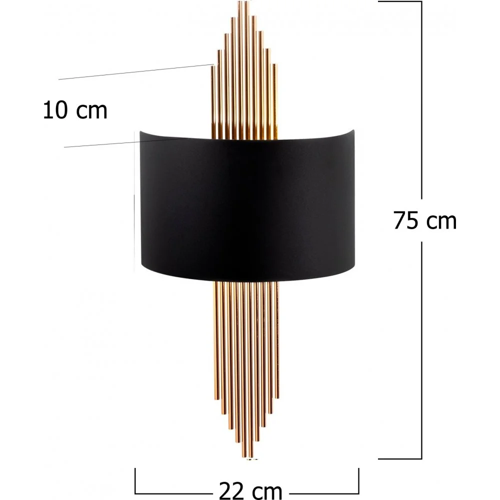 Skånska Möbelhuset Harmonic Curve Vägglampa - Svart/koppar - Bild 4