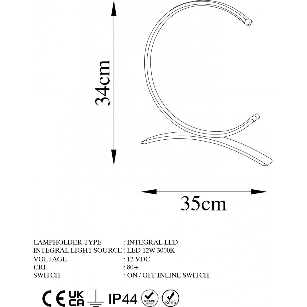 Skånska Möbelhuset Luno Bordslampa - Svart - Bild 4