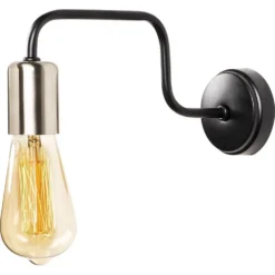 Skånska Möbelhuset Denge Vägglampa 3432 - Svart/nickel