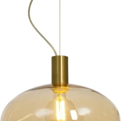 Aneta Lightning Taklampa Bell - Matt Mässing/amber