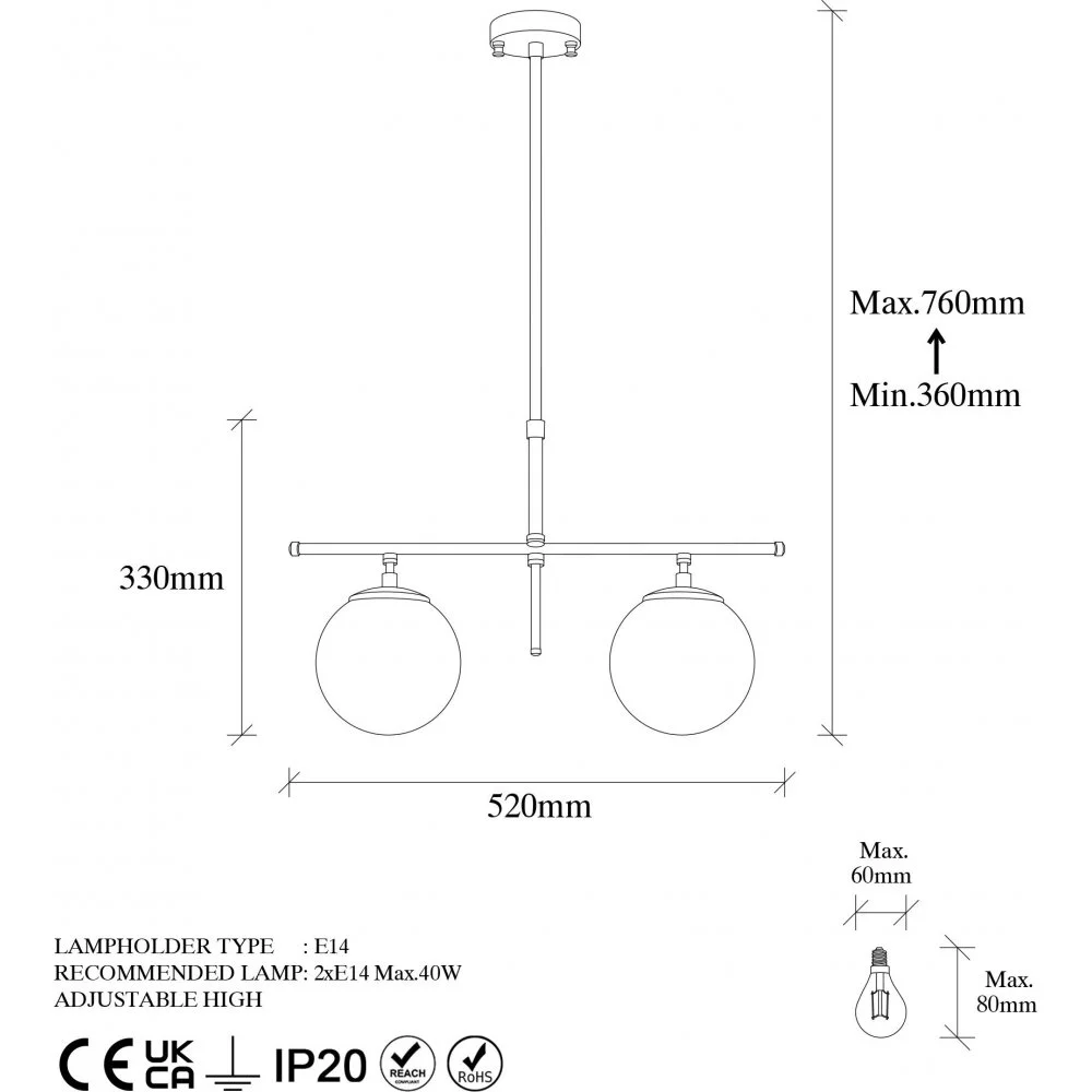 Skånska Möbelhuset Rosy Taklampa 10765 - Guld/vit - Bild 6