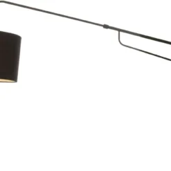 Aneta Lightning Vägglampa Wally - Svart/trä