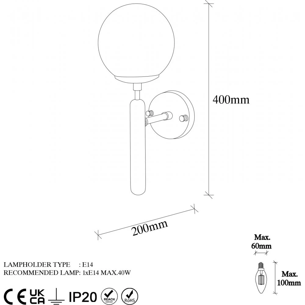 Skånska Möbelhuset King Vägglampa 11459 - Guld - Bild 4