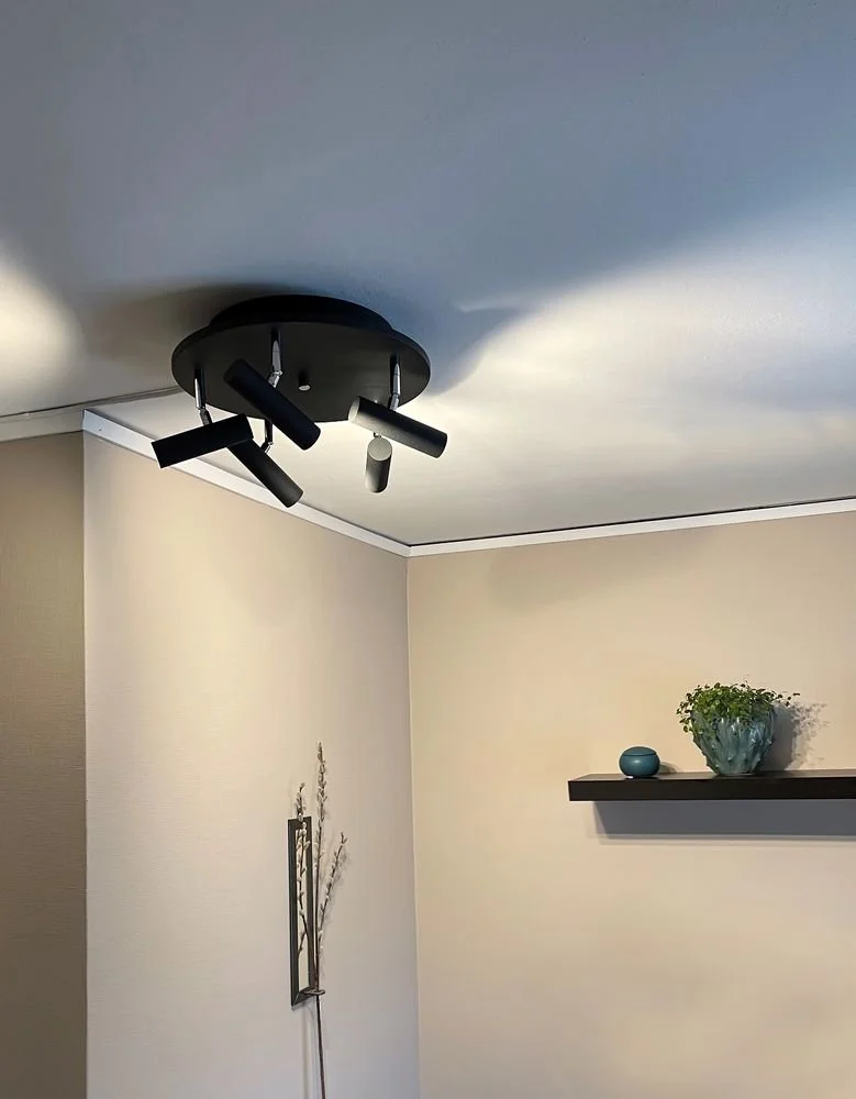 Aneta Lightning Spotlight Artic - Svart/stål