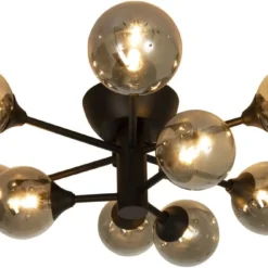 Aneta Lightning Plafond Cosmos - Svart/rökgrå