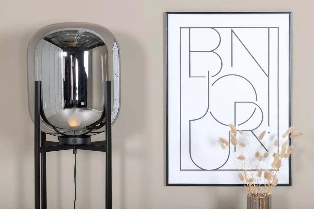 Skånska Möbelhuset Marbystrand Golvlampa - Svart/glas - Bild 5