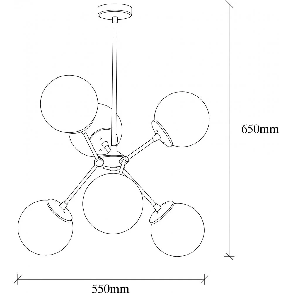 Skånska Möbelhuset Gondol Taklampa 1121 - Guld/vit - Bild 4