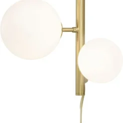 Aneta Lightning Vägglampa Molekyl - Matt Mässing/vit