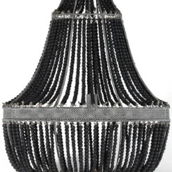 Skånska Möbelhuset Stina Chandelier - (svarta Träkulor)
