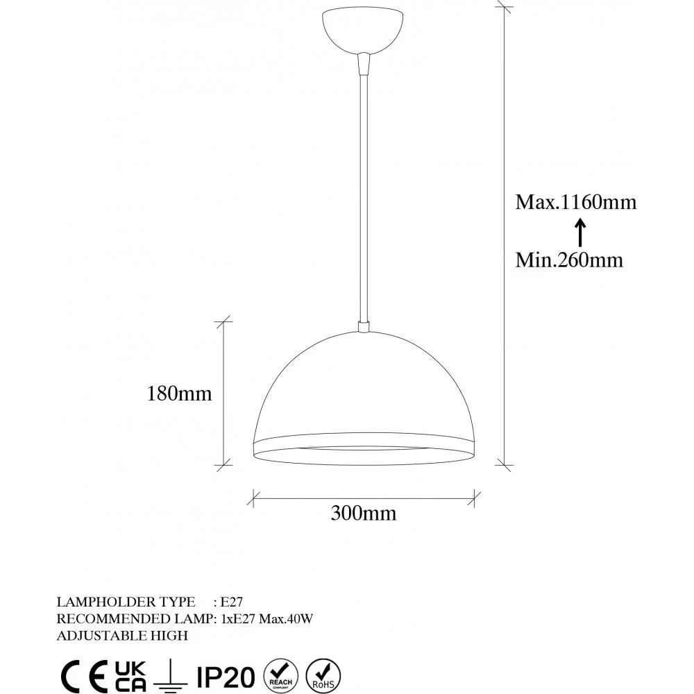 Skånska Möbelhuset Fender Taklampa 11536 - Svart/guld - Bild 4