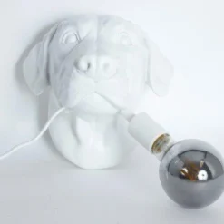 Markslöjd Hund Vägglampa - Vit