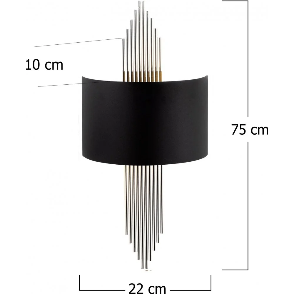 Skånska Möbelhuset Harmonic Curve Vägglampa - Svart/silver - Bild 4