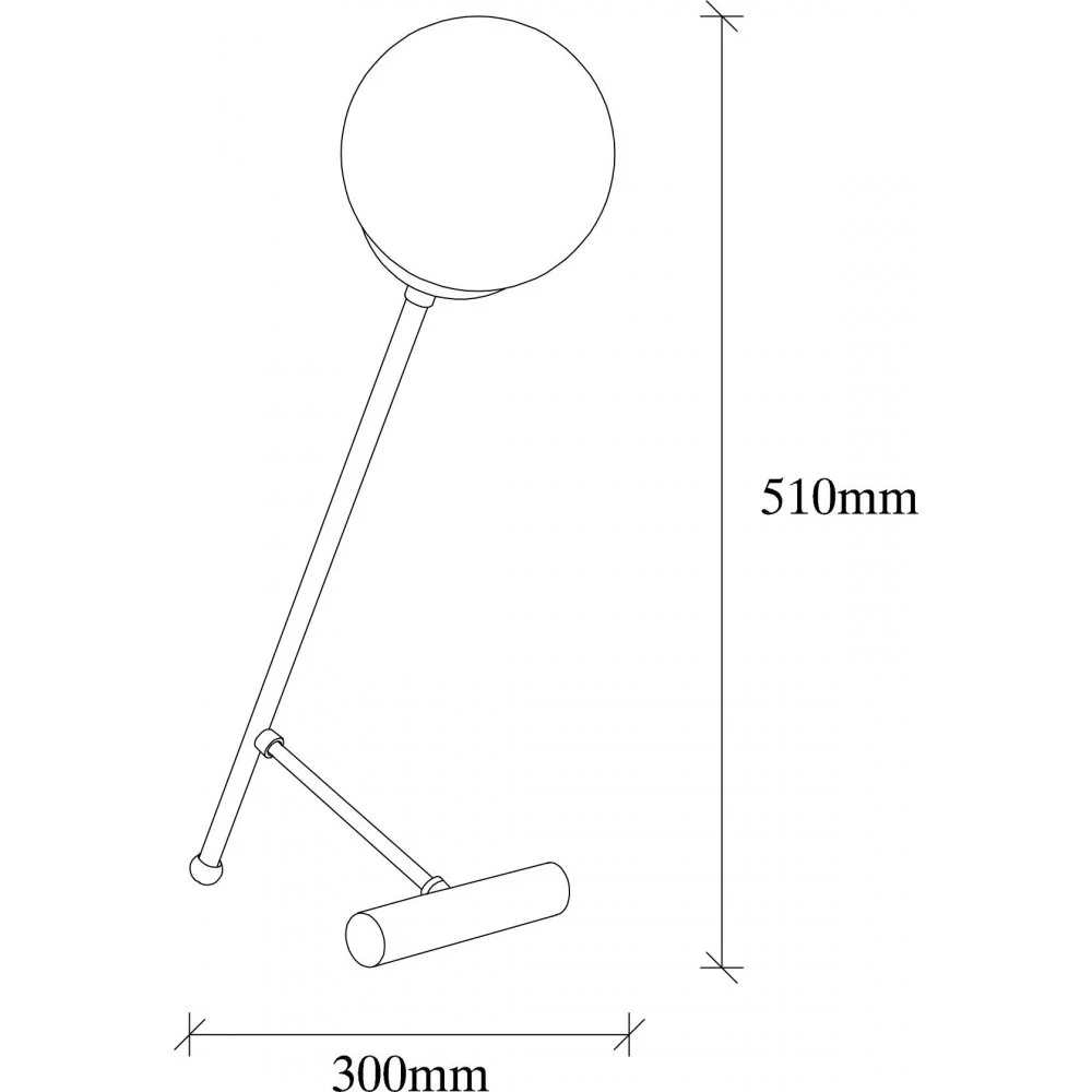Skånska Möbelhuset Golf Bordslampa Opal - Svart - Bild 4
