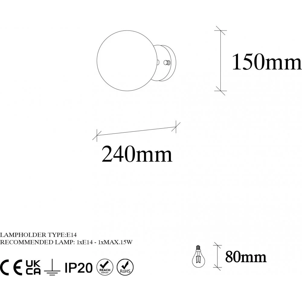 Skånska Möbelhuset Atlas Vägglampa 10240 - Vintage/vit - Bild 3