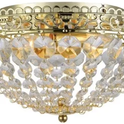 Markslöjd Saxholm Kristallplafond - Guld/Kristall