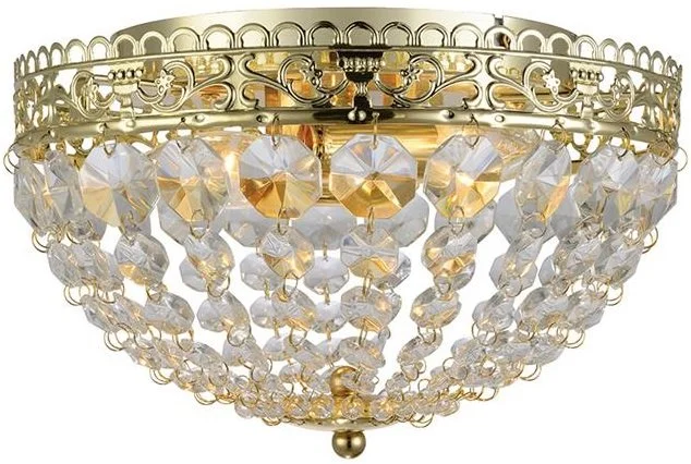 Markslöjd Saxholm Kristallplafond - Guld/Kristall