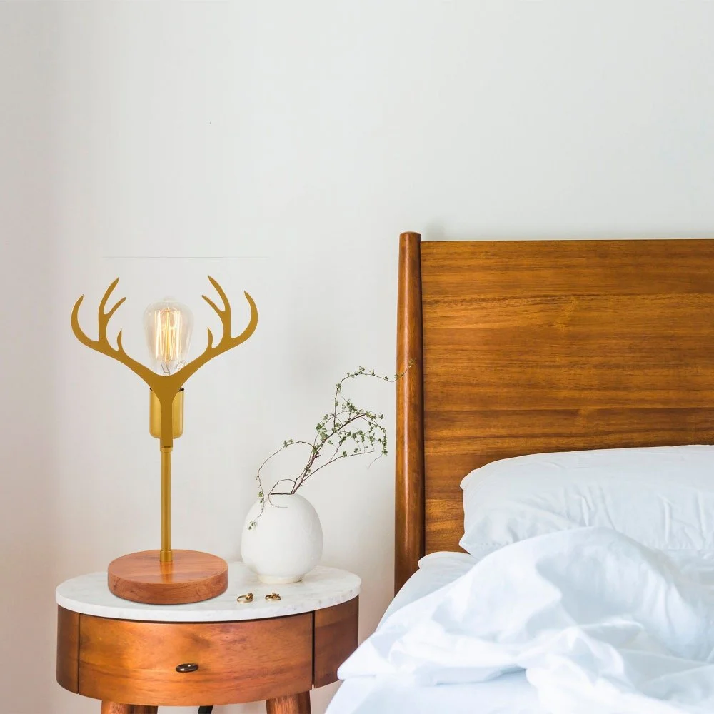 Skånska Möbelhuset Antler Bordslampa - Valnöt/guld - Bild 2