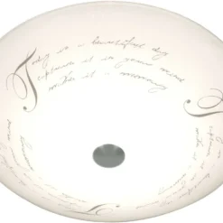 Aneta Lightning Plafond Skrift - Vit/stål