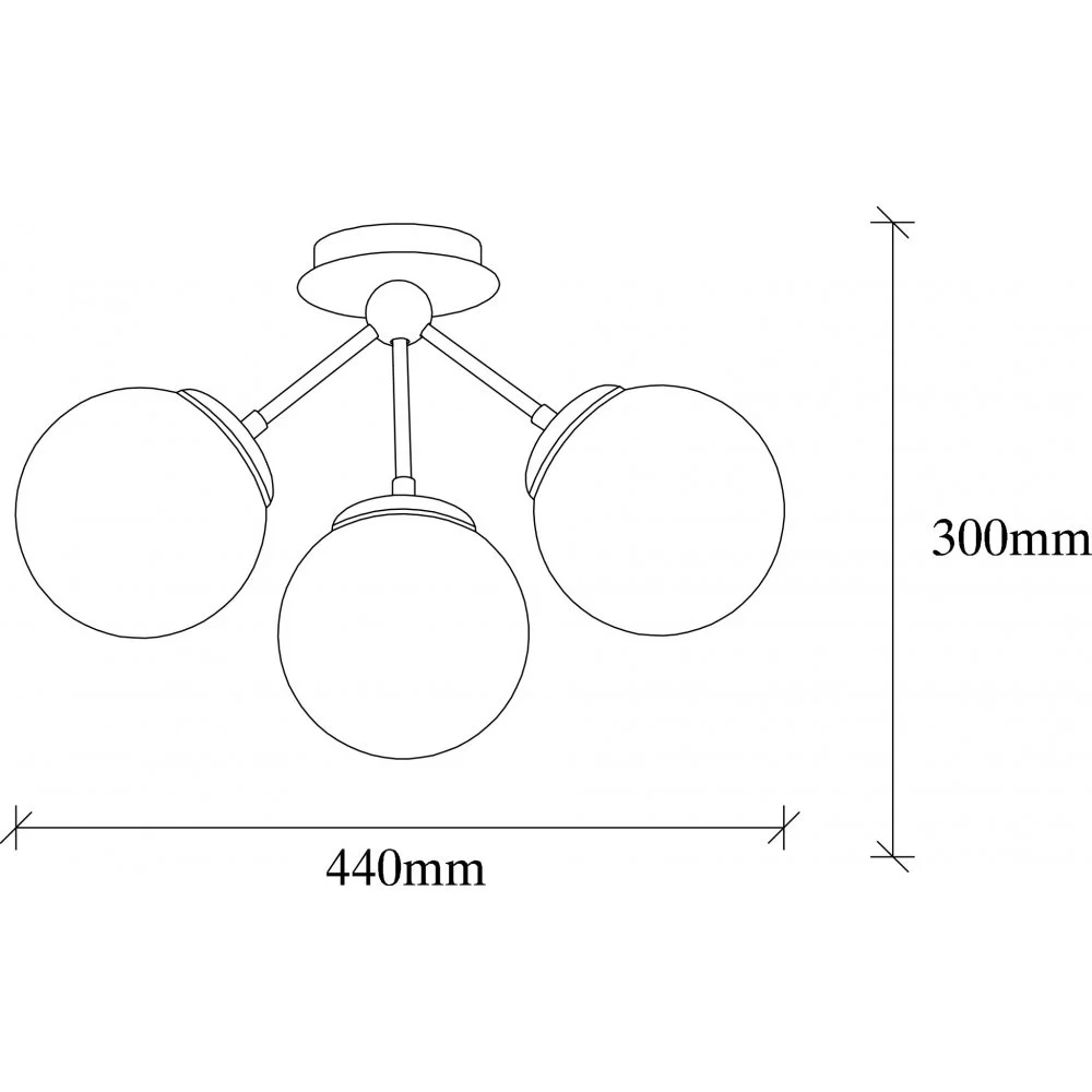 Skånska Möbelhuset Gondol Taklampa 1311 - Vit/svart - Bild 3