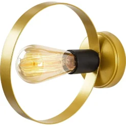 Skånska Möbelhuset Haldur Vägglampa 3931 - Guld/svart